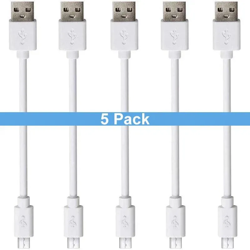 25cm Tangle-Free Micro USB Charging Cable for Android Devices & Power Banks - Portable & Durable