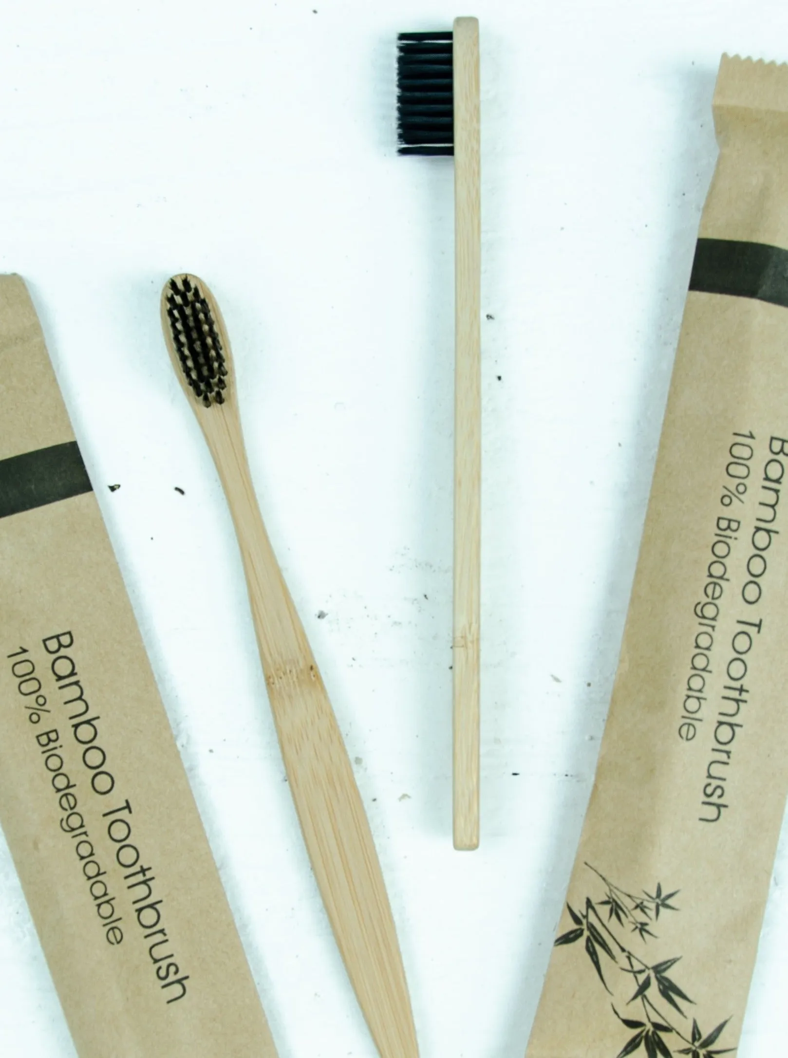 4 Pack Bamboo Toothbrushes