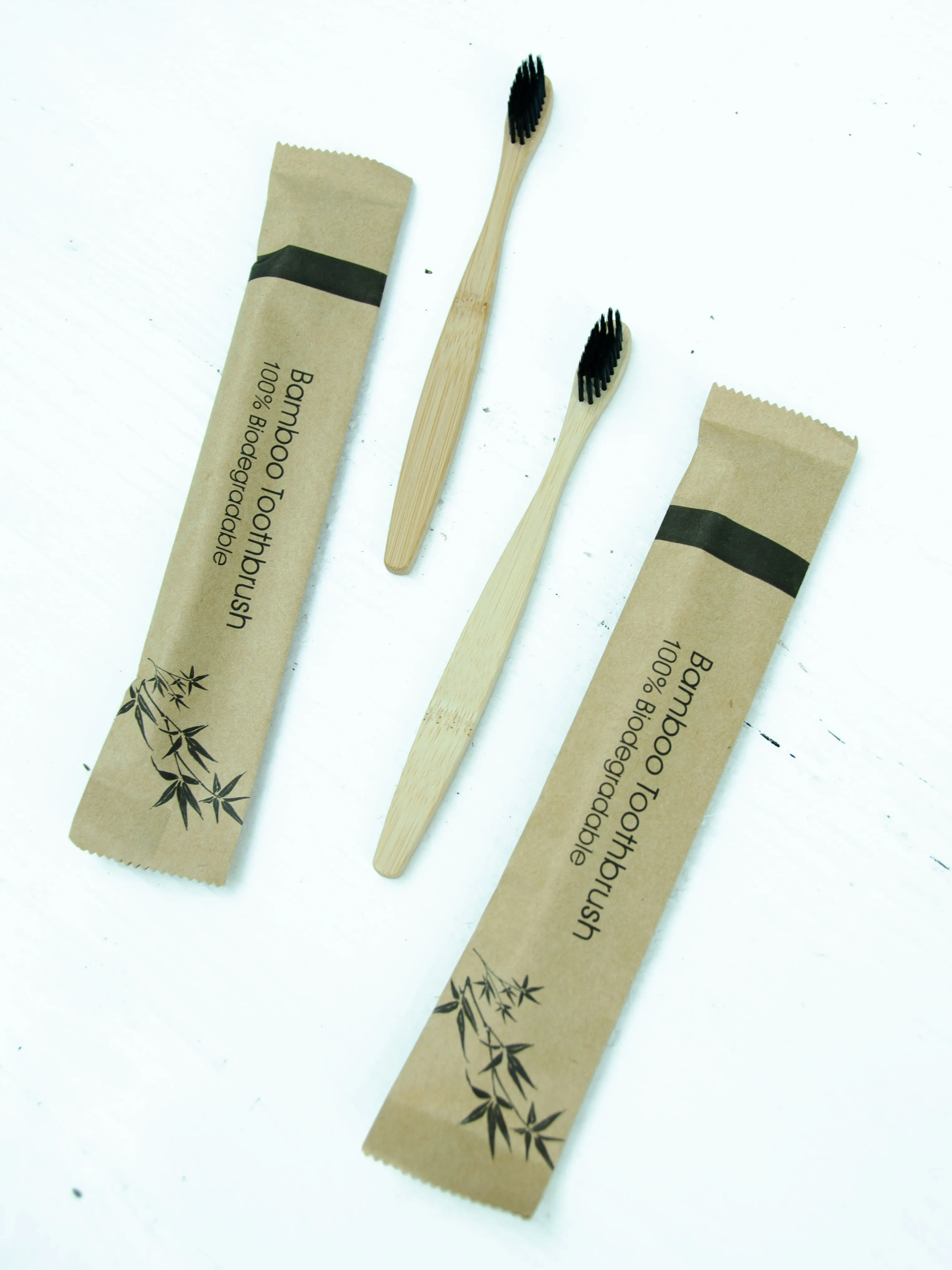 4 Pack Bamboo Toothbrushes