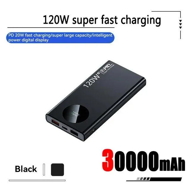 50000mAh Ultra-Slim 120W High-Speed Charging Power Bank - External Battery for Mobile Devices