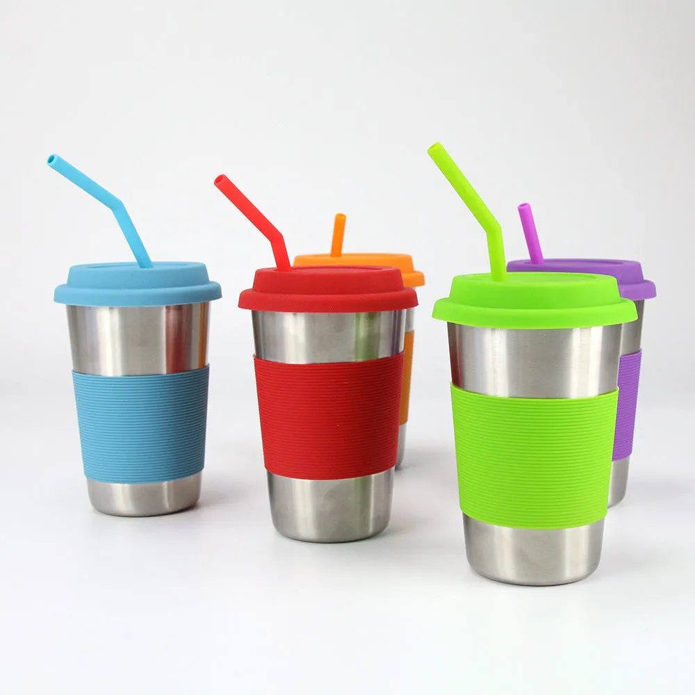 6-piece Super Soft Food Grade Silicone Straws Set