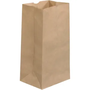 8 1/4 x 6 1/8 x 15 7/8" Kraft Grocery Bags