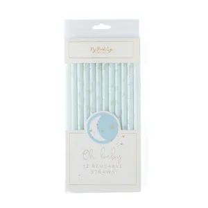 BABY BLUE REUSABLE STRAWS