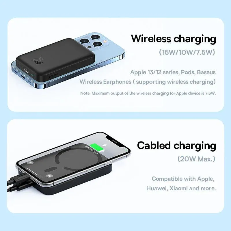 Baseus Magnetic Wireless Charger Power Bank: Fast & Compact Charging Solution