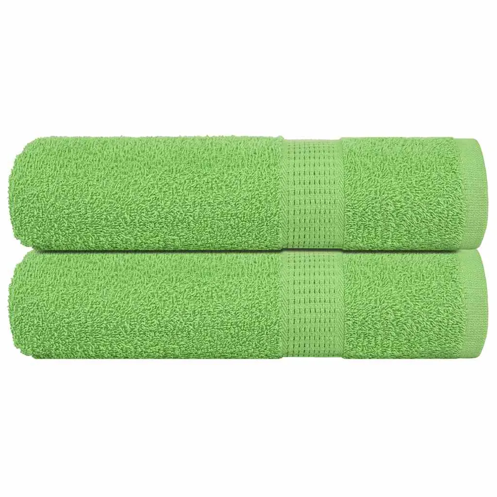 Bath Towels 2 pcs Apple Green 100x150 cm 360 gsm 100% Cotton