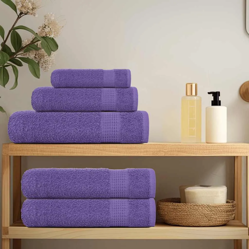 Bath Towels 2 pcs Purple 100x150 cm 360 gsm 100% Cotton