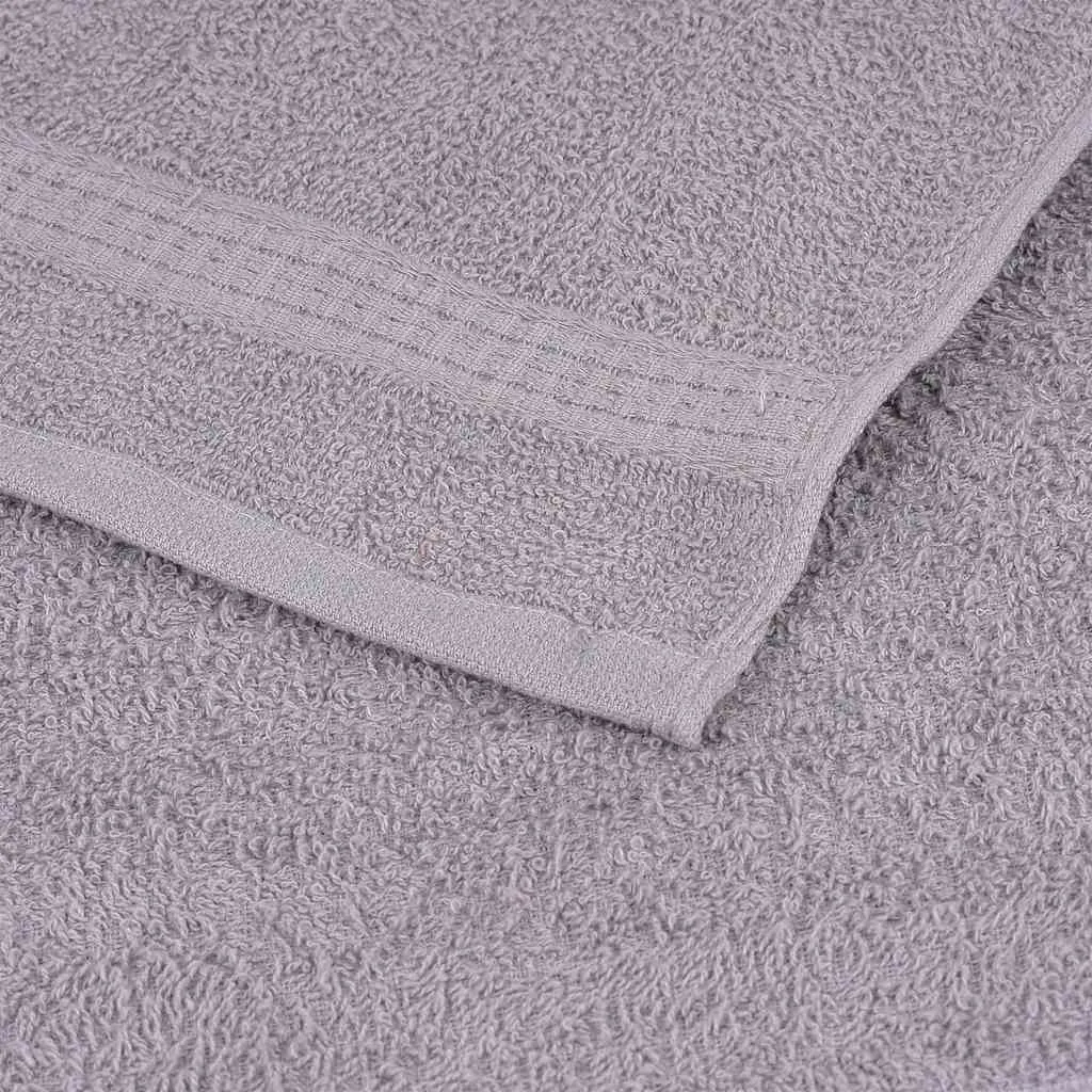 Bath Towels 4 pcs Grey 100x150 cm 360 gsm 100% Cotton