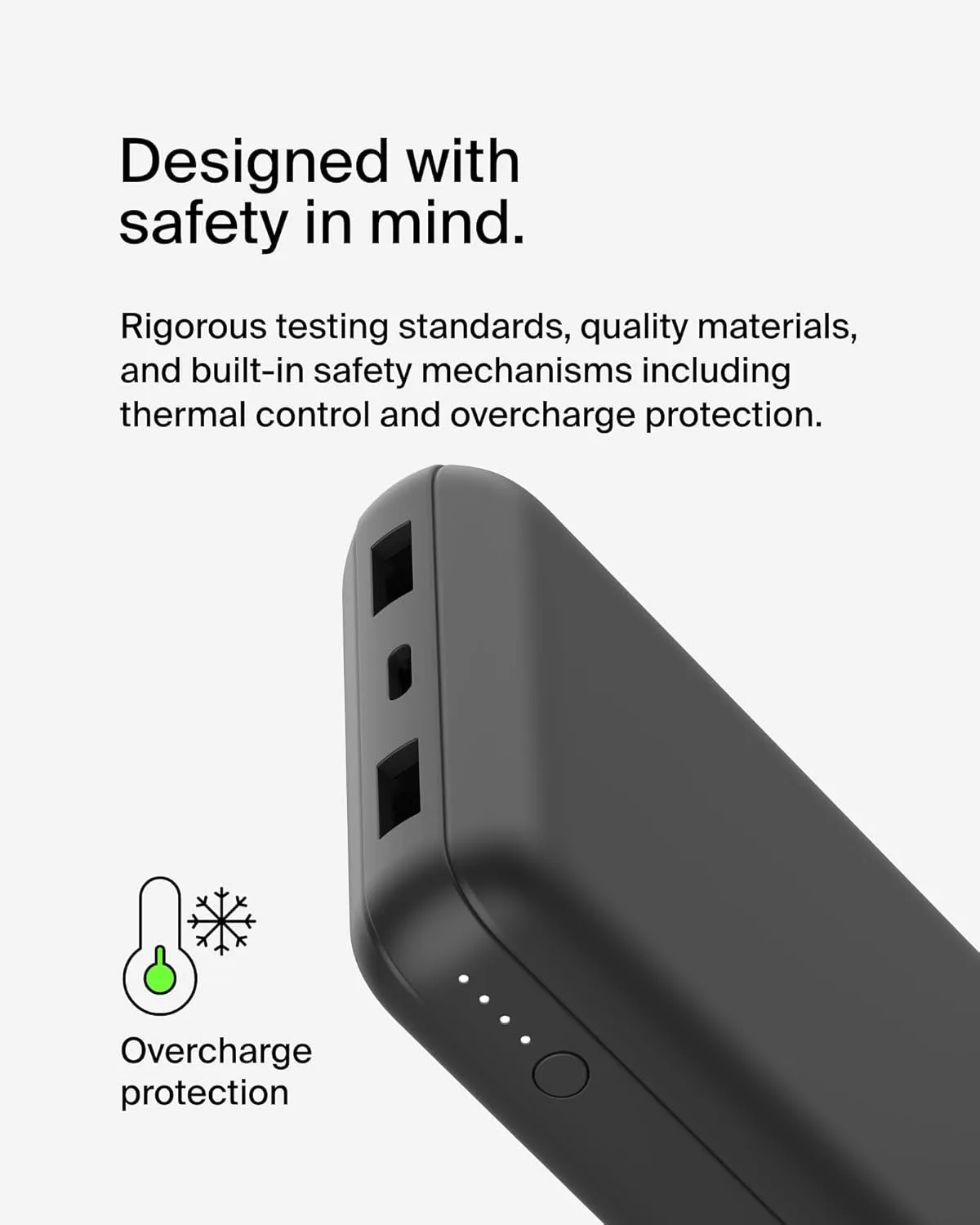 Belkin Portable Charger, USB-C Power Bank 20K W/ 1 USB-C Port and 2 USB-A Ports with USB-A to USB-C Cable for Iphone 16, 16 Plus, 16 Pro, 16 Pro Max, Samsung Galaxy S24, & More - Black