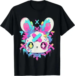 Black Horror Kawaii Bunny T-Shirt