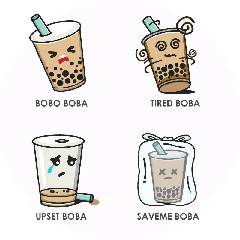 Boba & Drinks Eco-friendly Reusable Straw Set [FREE Custom Add Name]