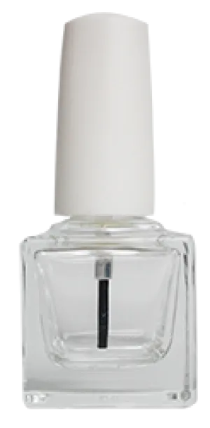 Cubic Bottle 1/2 oz Fan Brush Matte White Cap #907 352 Ct