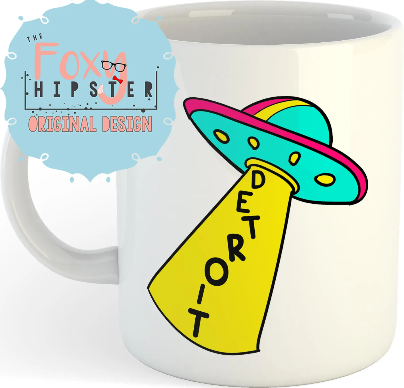 Detroit UFO 11oz coffee mug