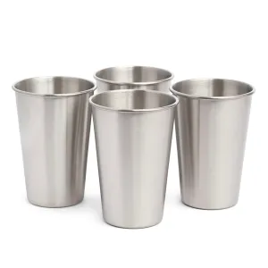 Elephant Box Stainless Steel Cups 350ml - 4 Pack