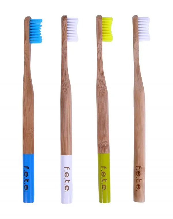 FETE Medium Bamboo Toothbrushes Multi Pack