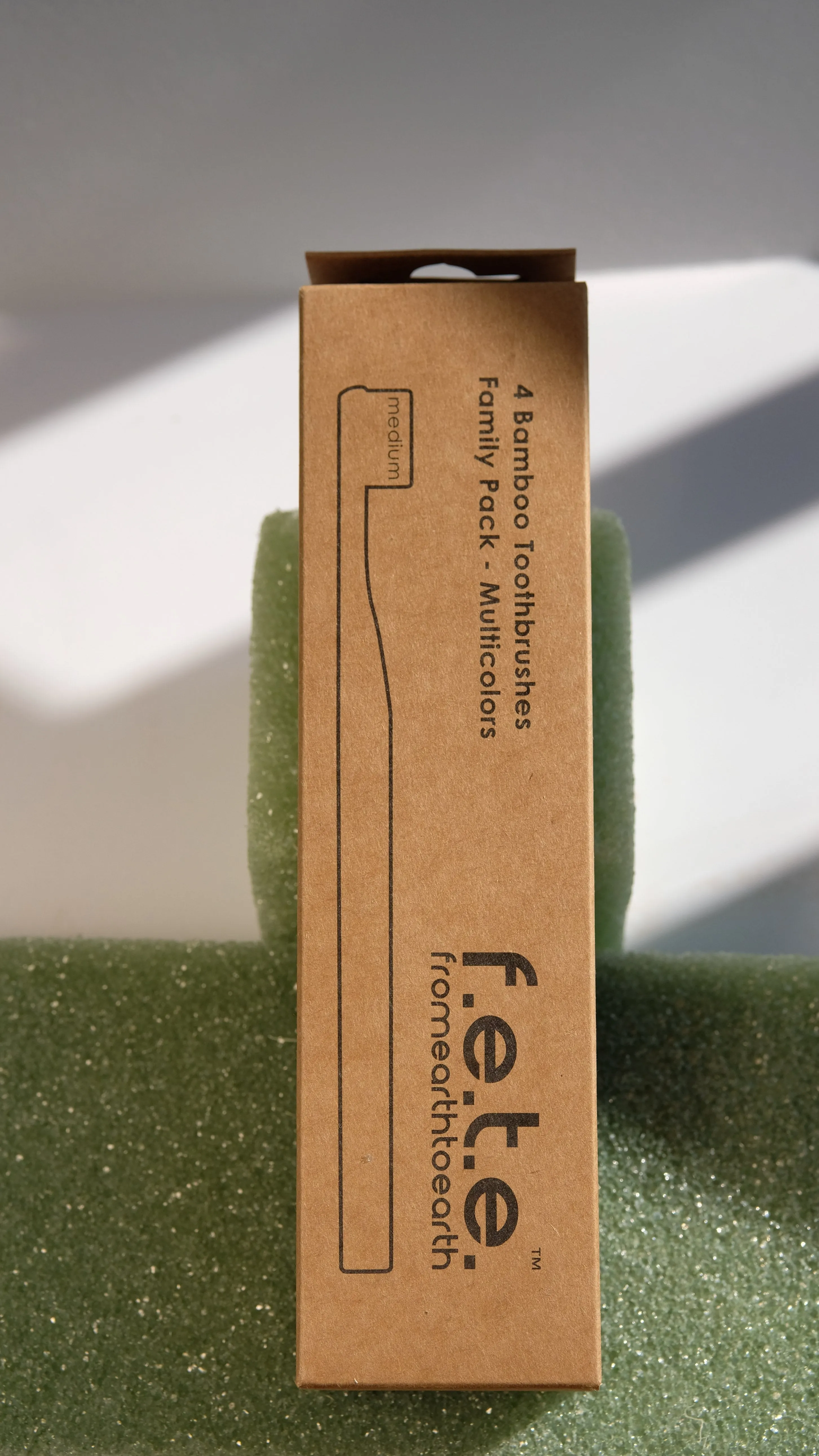 FETE Medium Bamboo Toothbrushes Multi Pack