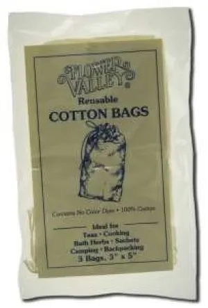 Flower Valley Reusable Cotton Teabags 3 Tea Bag