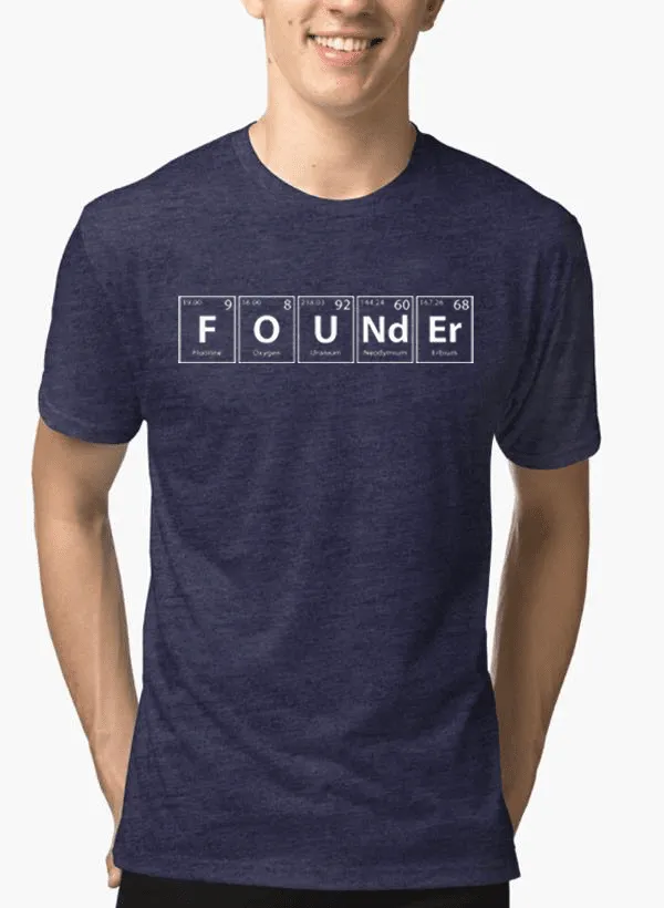 Founder Half Sleeves Melange T-shirt