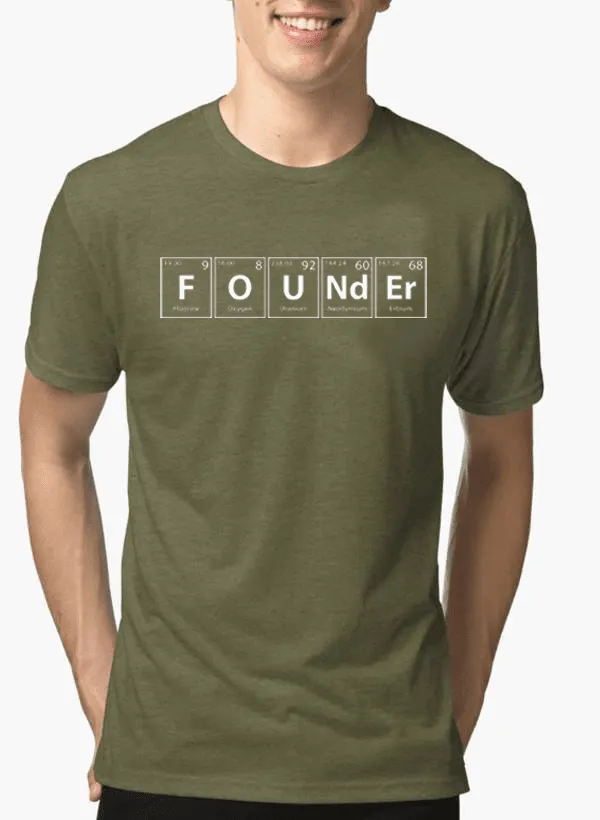 Founder Half Sleeves Melange T-shirt