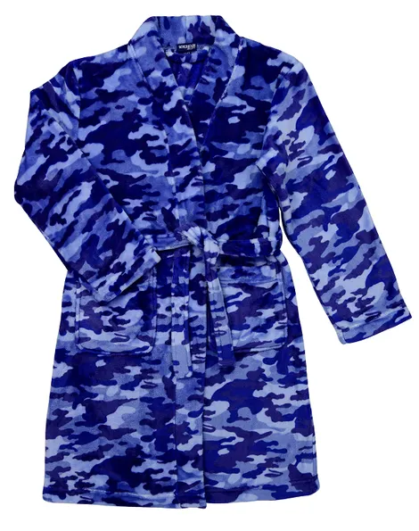 Fuzzy Robe - Blue Camo