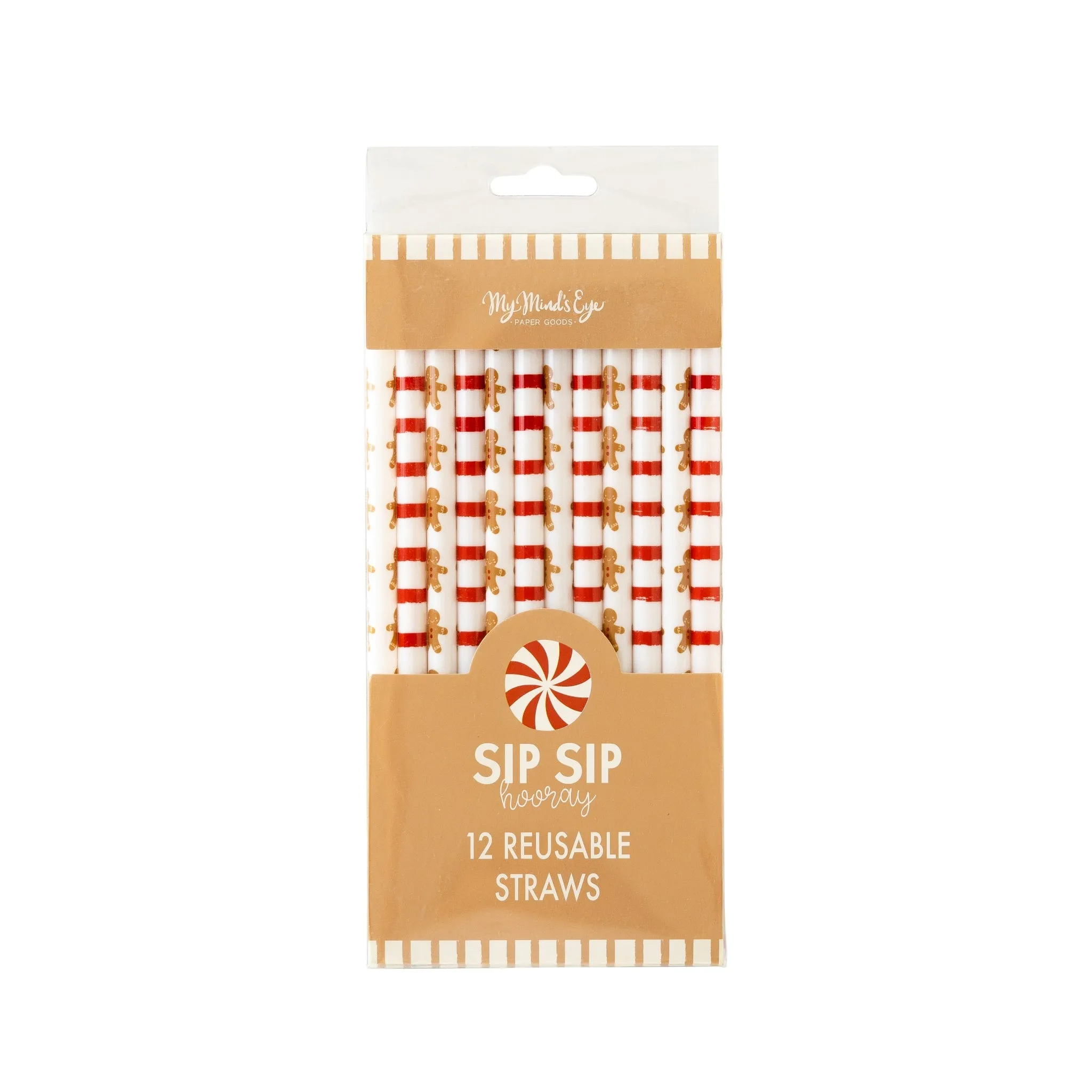 GBD1014 - Gingerbread Reusable Straws