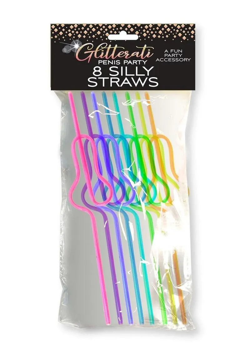 Glitterati Silly Penis Straws