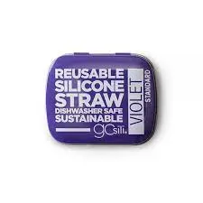 Go sili Silicone Straw Tin