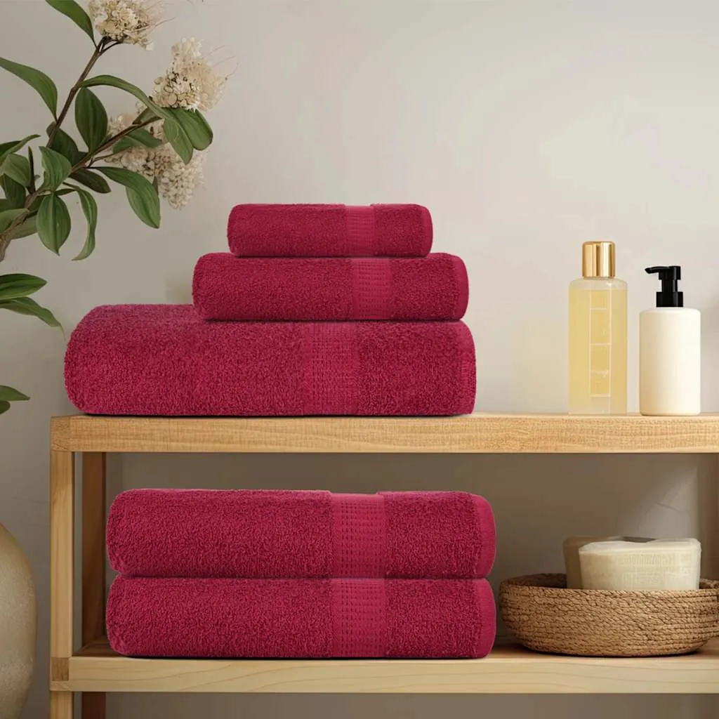 Guest Towels 10 pcs Bordeaux 30x50 cm 360 gsm 100% Cotton