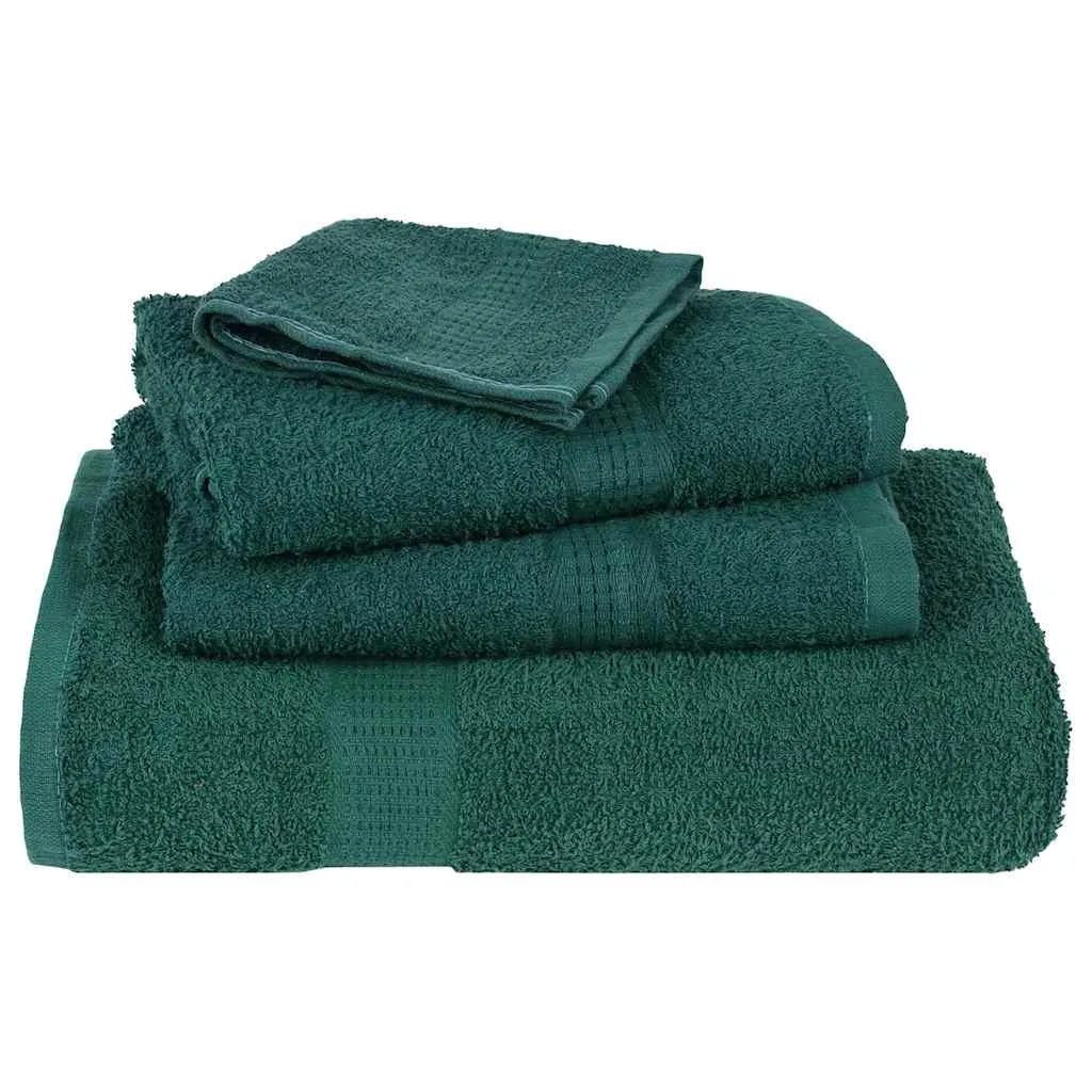 Guest Towels 10 pcs Green 30x50 cm 360 gsm 100% Cotton