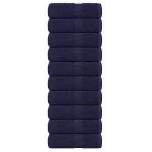 Guest Towels 10 pcs Navy Blue 30x50 cm 360 gsm 100% Cotton