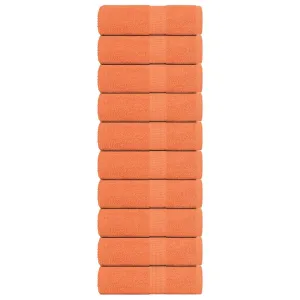 Guest Towels 10 pcs Orange 30x50 cm 360 gsm 100% Cotton