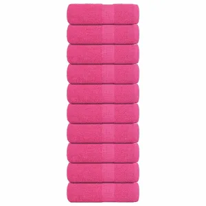 Guest Towels 10 pcs Pink 30x50 cm 360 gsm 100% Cotton