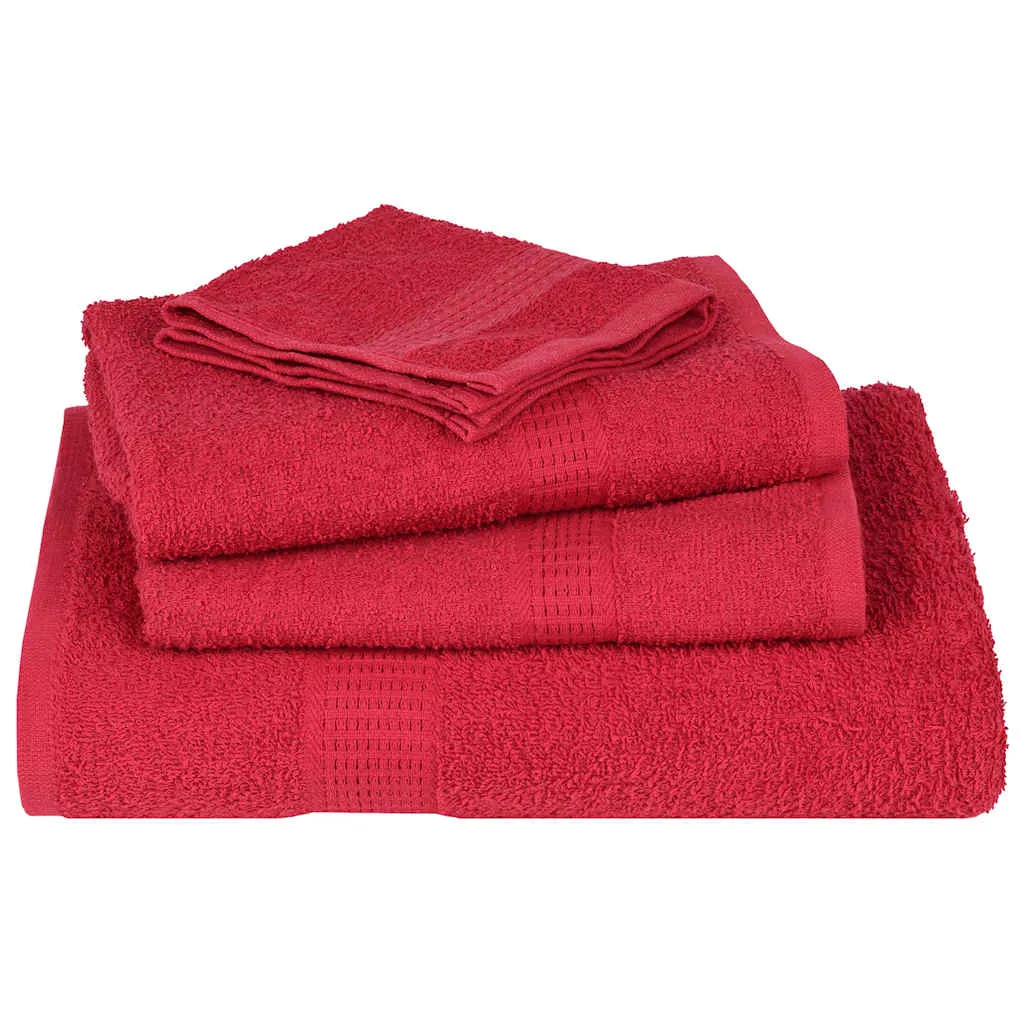 Guest Towels 10 pcs Red 30x50 cm 360 gsm 100% Cotton