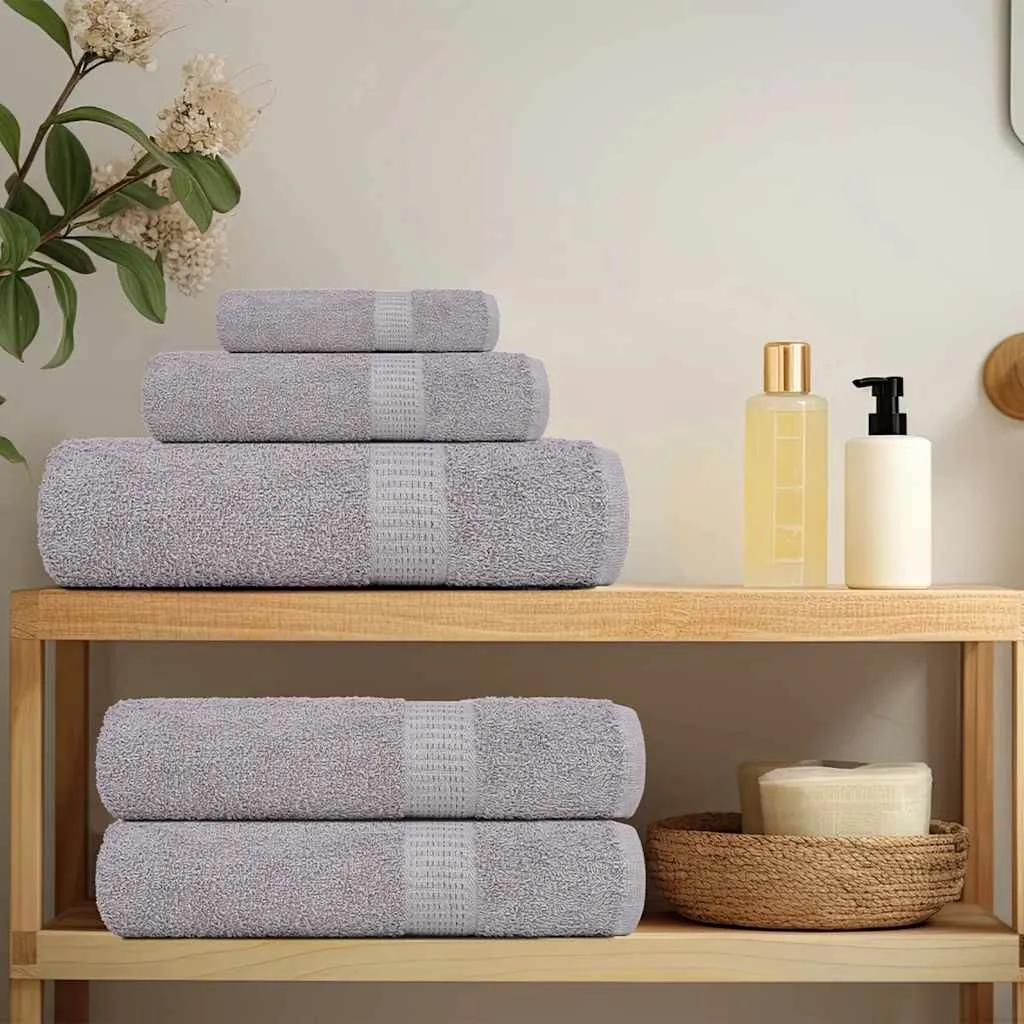 Guest Towels 4 pcs Grey 30x50 cm 360 gsm 100% Cotton