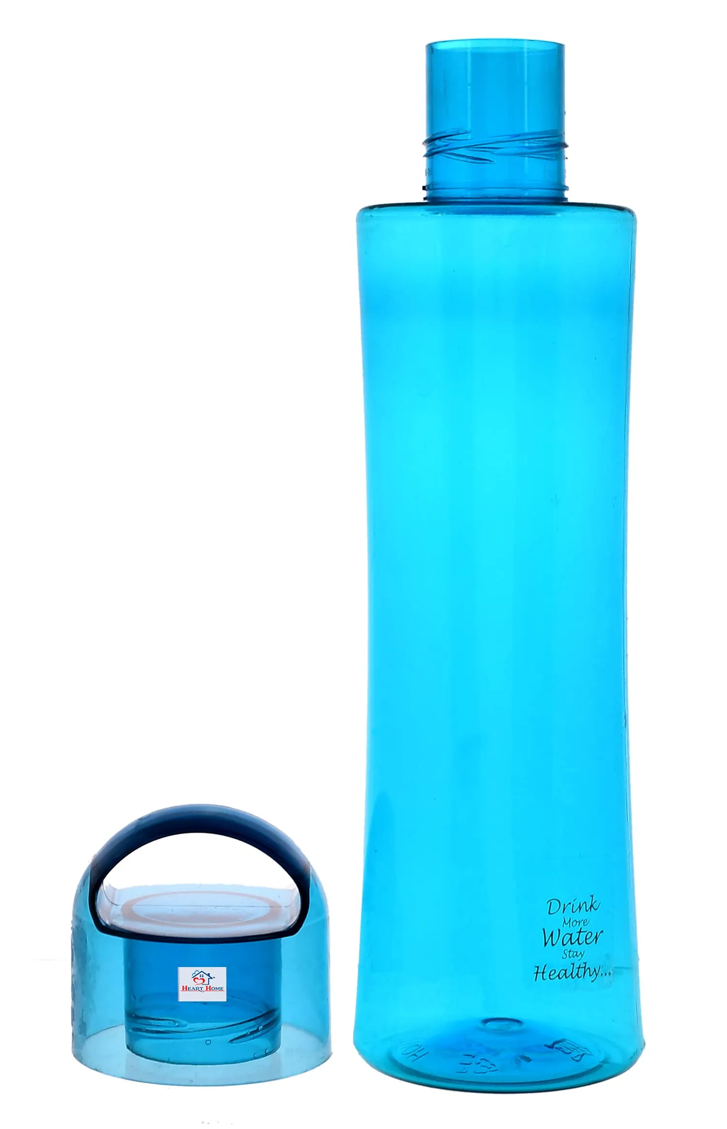 Heart Home Plastic Water Bottle- 1 Litre, Pack of 3 (Blue & Green & Grey)