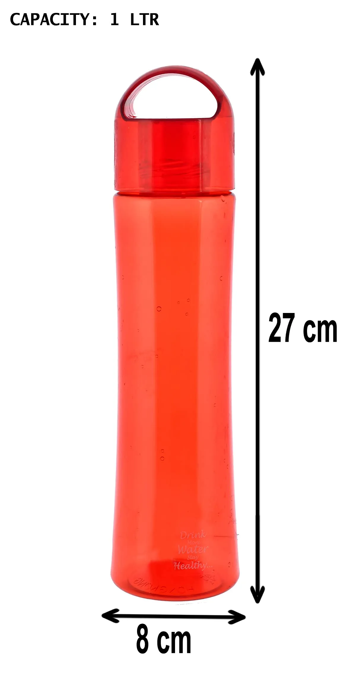 Heart Home Plastic Water Bottle- 1 Litre, Pack of 3 (Red & Blue & Green)