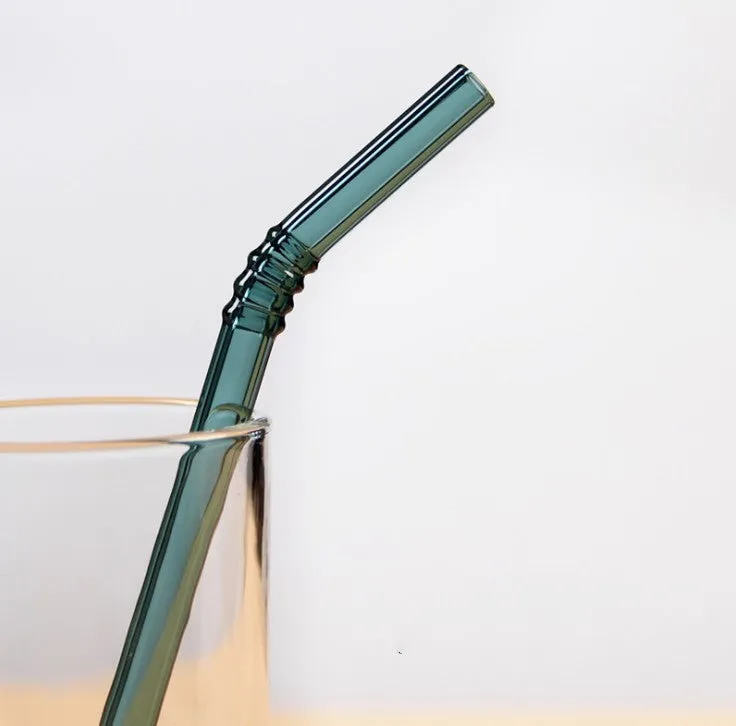 Heat-Resistant Xingke Glass Straws Creative Color High Borosilicate Drop Resistant And Durable Art Straws Juice Milk Tea Milk Bar