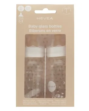 Hevea Standard Neck Baby Glass Bottle 2-pack 120ML/4OZ