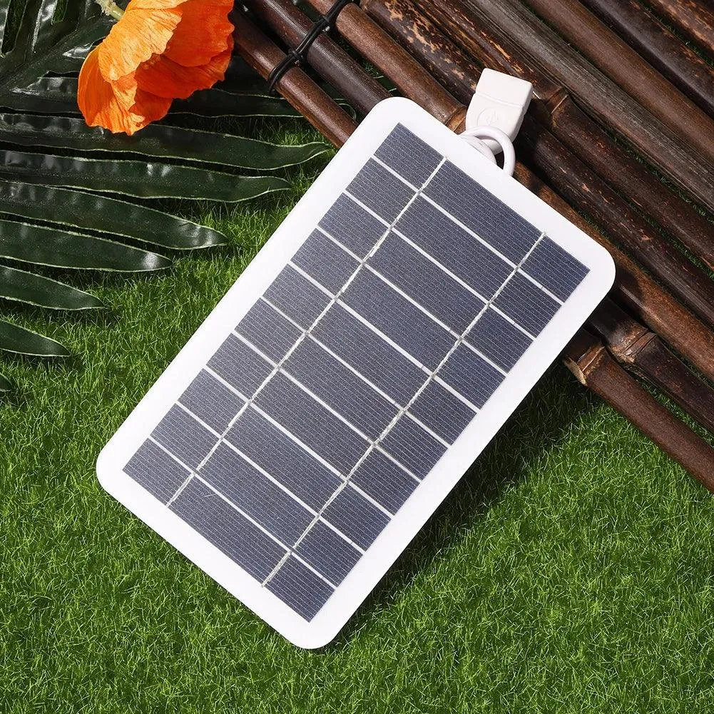 High-Efficiency 5V 400mA Waterproof Solar Panel Charger for Mobile Devices - 2W USB Power Bank Solution for Outdoor Use