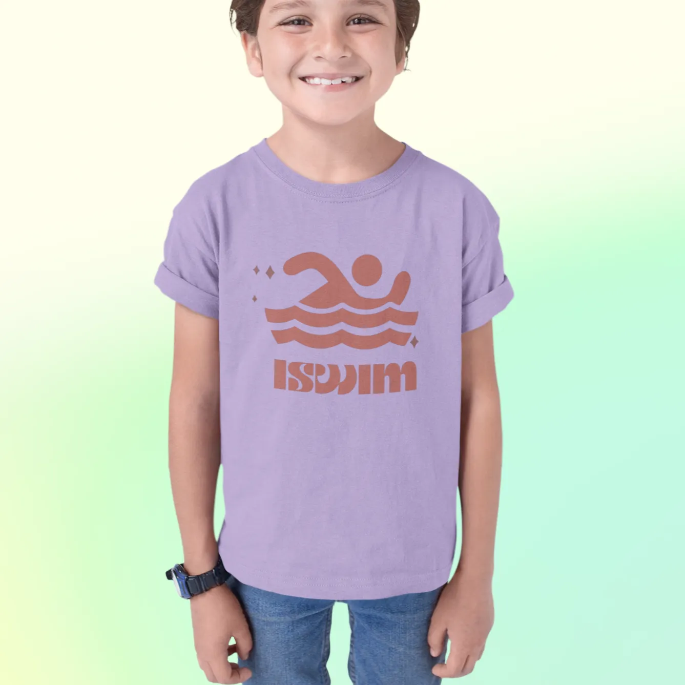 I Swim T Shirt for Kids Boys D25