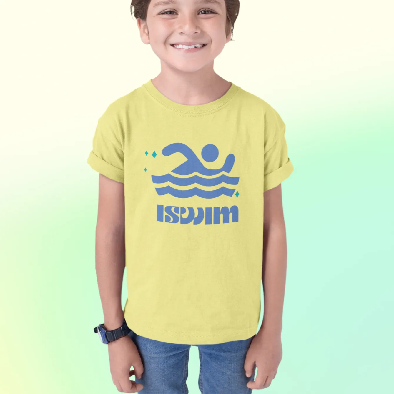 I Swim T Shirt for Kids Boys D25