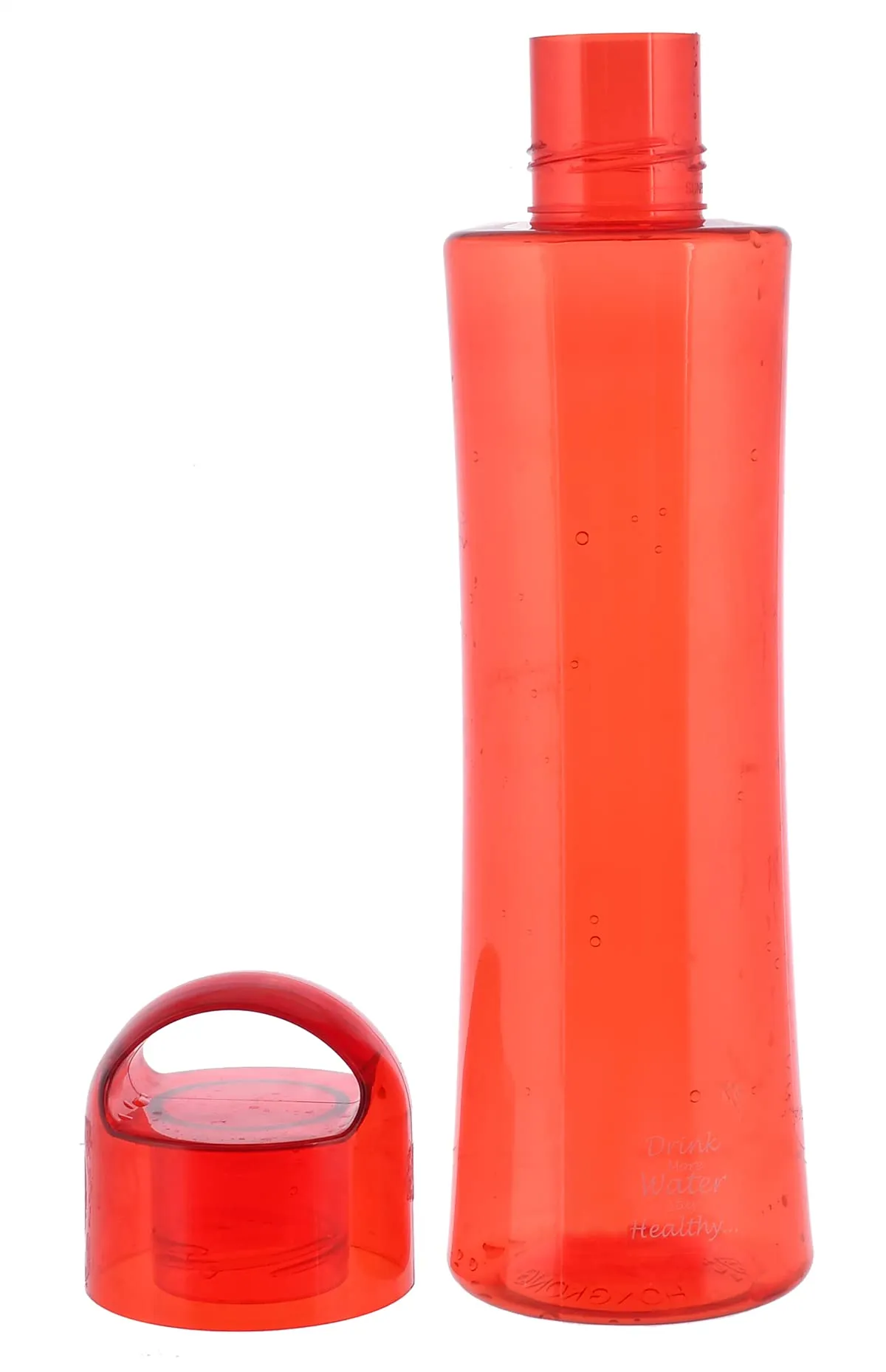 Kuber Industries Plastic Water Bottle- 1 Litre, Pack of 2 (Red)