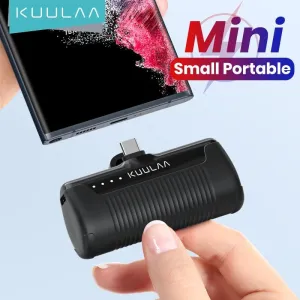 KUULAA Compact Mini Power Bank: Fast Charging Portable Charger for iPhone & Android Devices