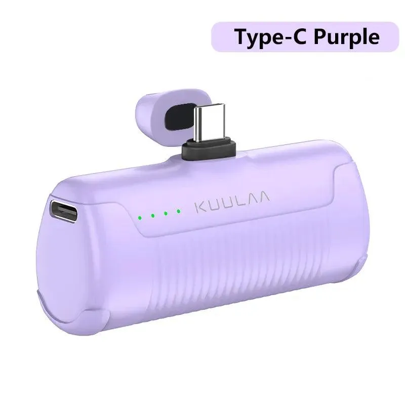 KUULAA Compact Mini Power Bank: Fast Charging Portable Charger for iPhone & Android Devices