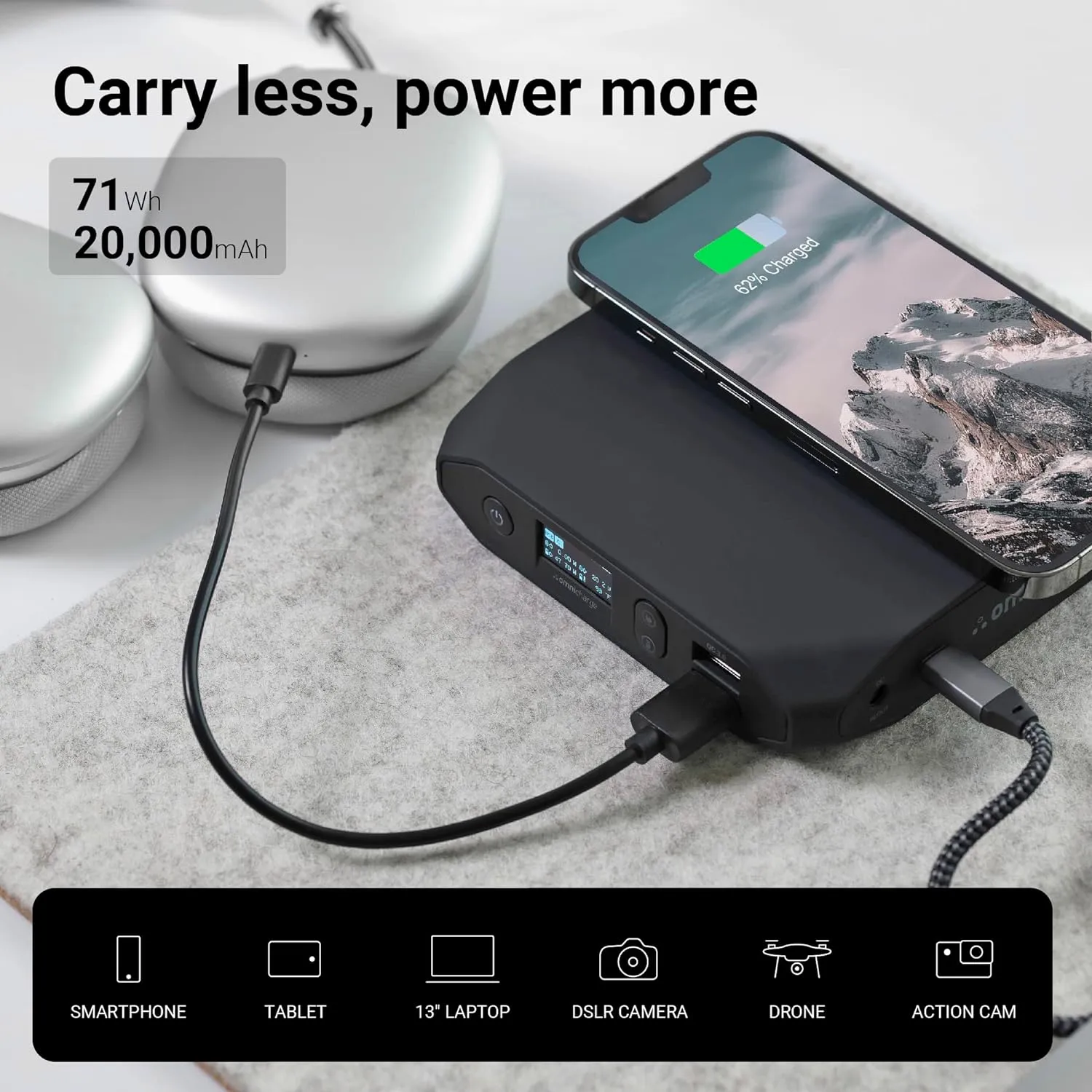 Laptop Power Bank Portable Charger | AC/DC/USB-C/Wireless Battery Backup for Laptops