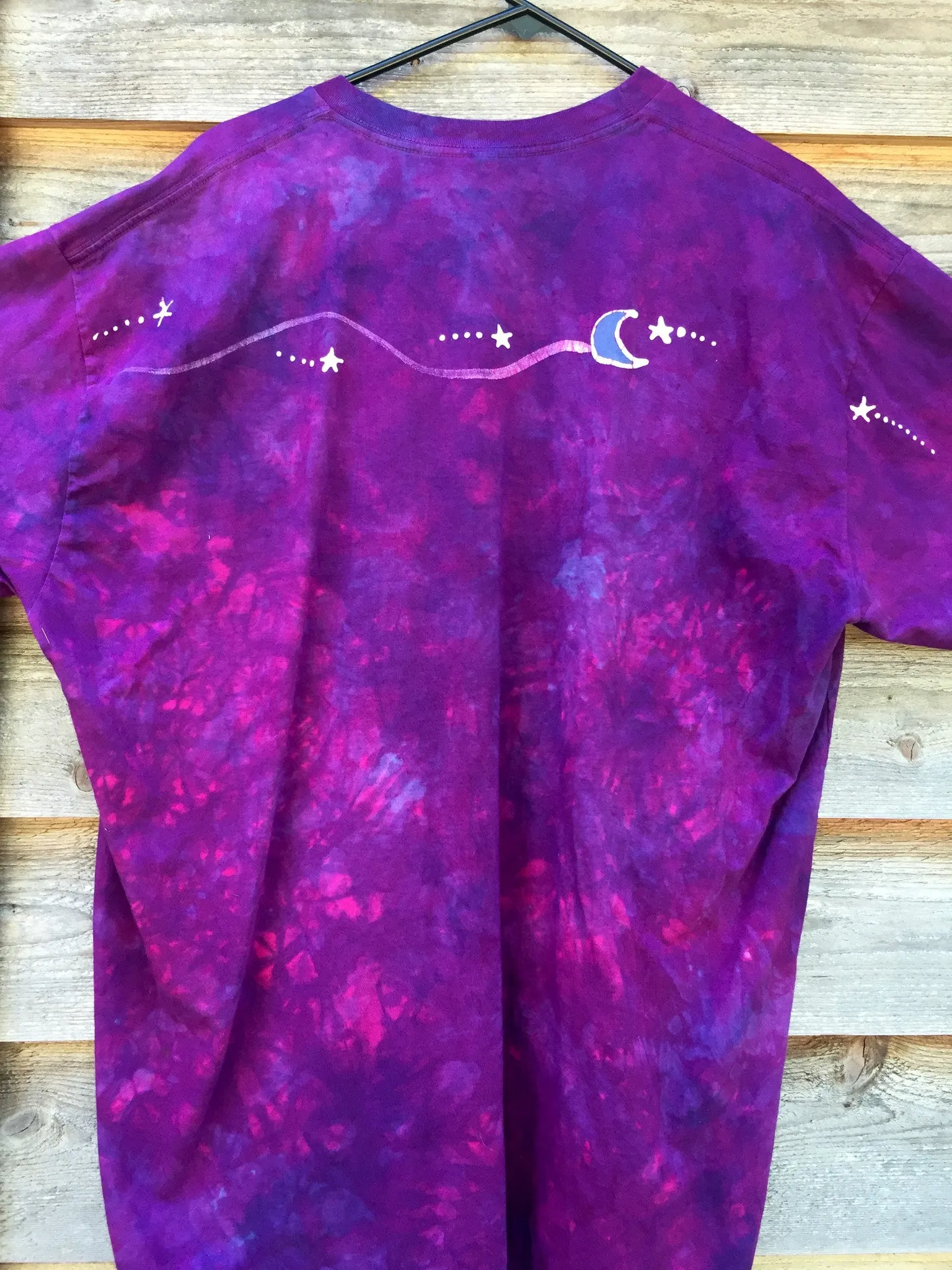 Magenta Moon Burst Handmade Batik Tshirt