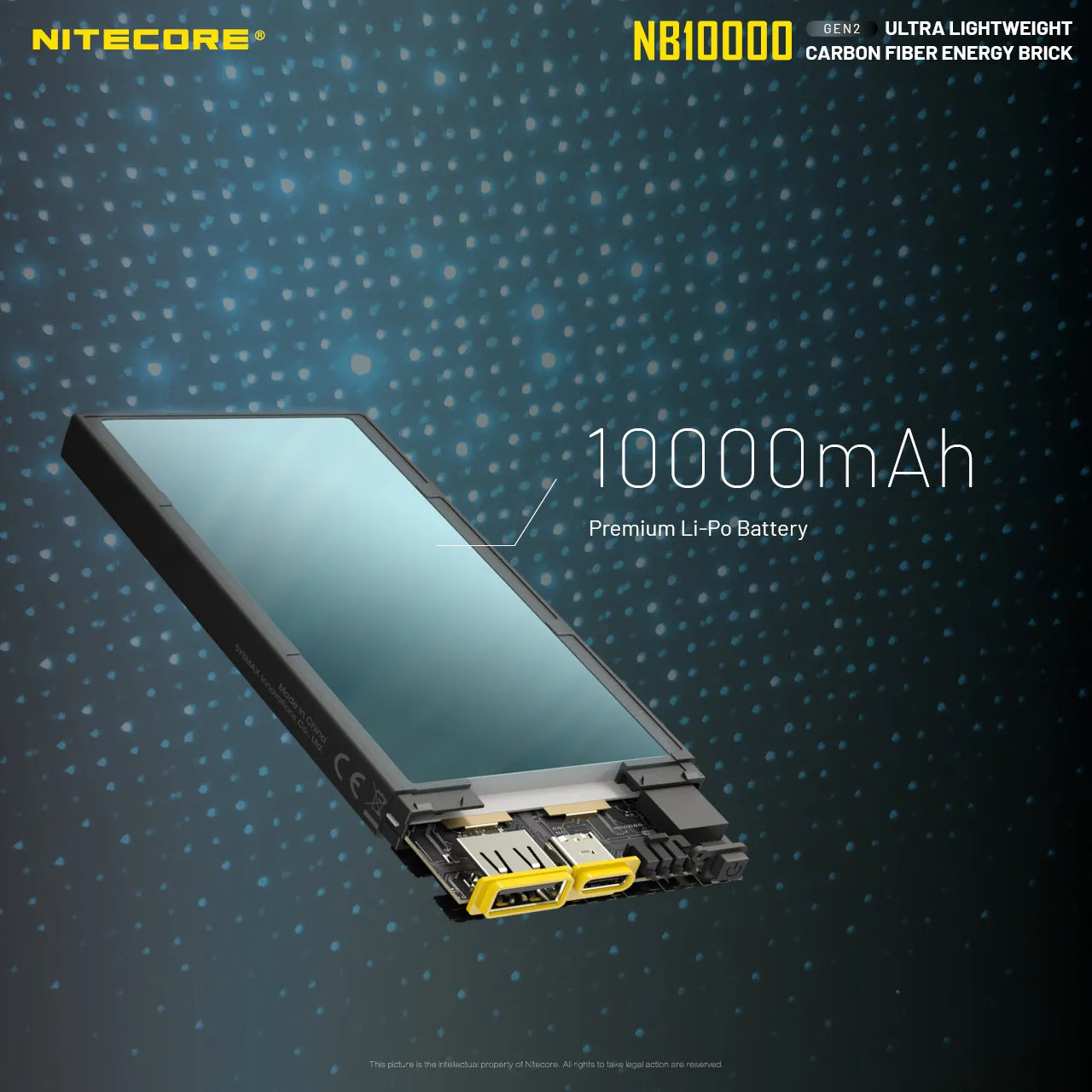 Nitecore NB10000 Gen 2 Carbon Fibre Ultralight Power Bank