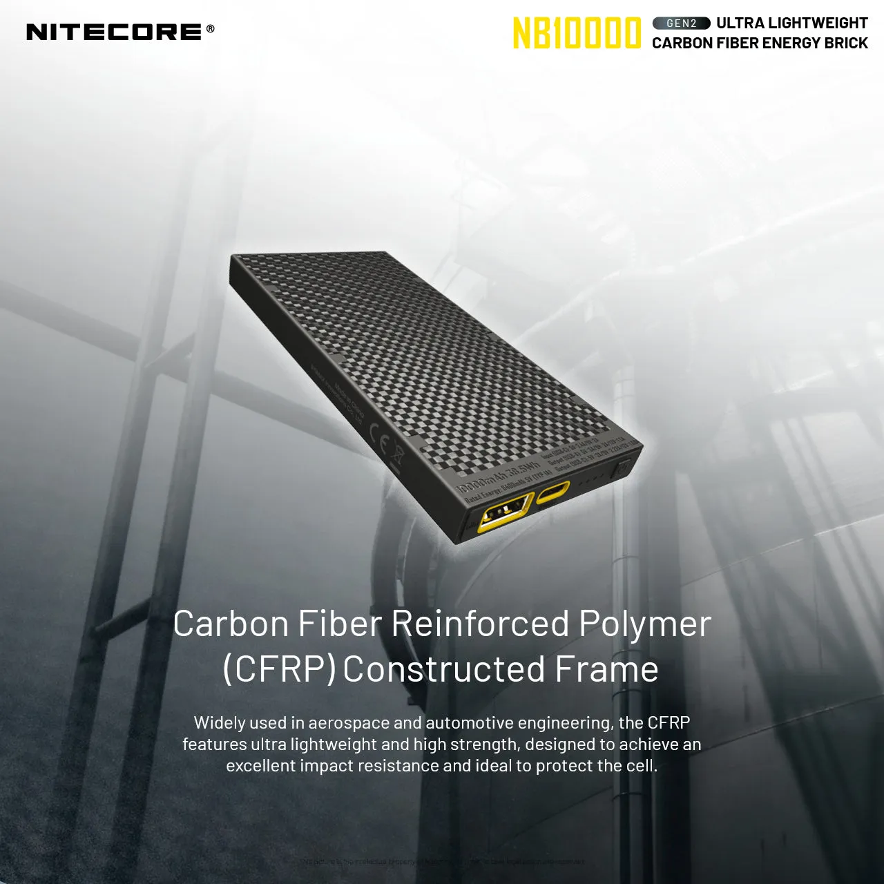 Nitecore NB10000 Gen 2 Carbon Fibre Ultralight Power Bank