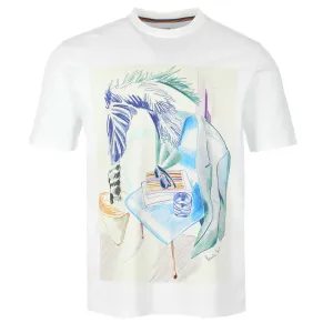 Paul Smith Life Drawing Print T Shirt in White