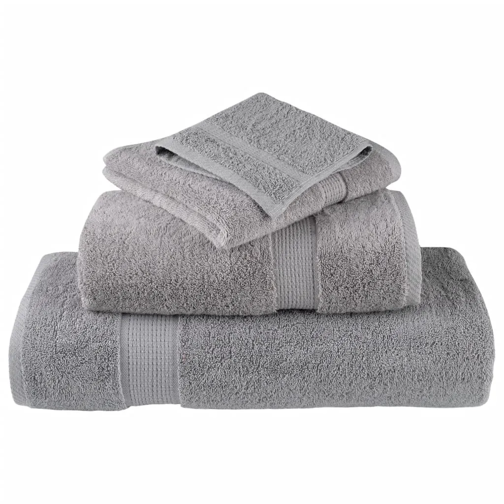 Premium Bath Towels 4pcs Grey 100x150cm 600gsm 100% Cotton