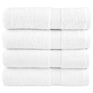 Premium Bath Towels 4pcs White 100x150cm 600gsm 100% Cotton